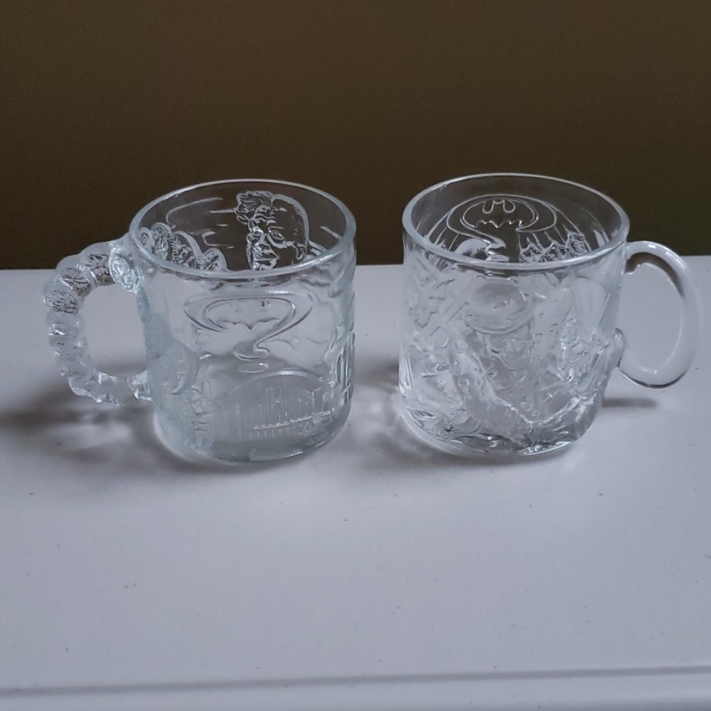 Batman Forever 1995 McDonalds Glasses Cups